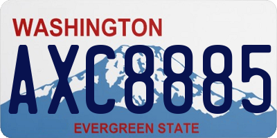 WA license plate AXC8885