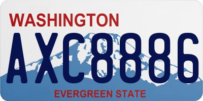 WA license plate AXC8886