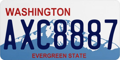 WA license plate AXC8887