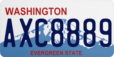 WA license plate AXC8889