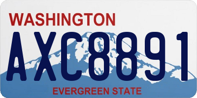 WA license plate AXC8891