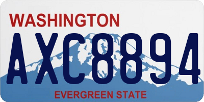 WA license plate AXC8894