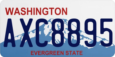 WA license plate AXC8895