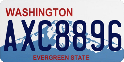 WA license plate AXC8896