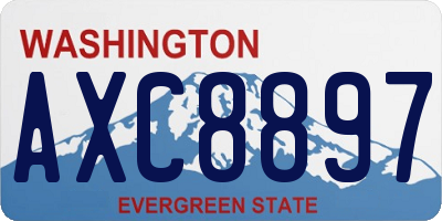 WA license plate AXC8897