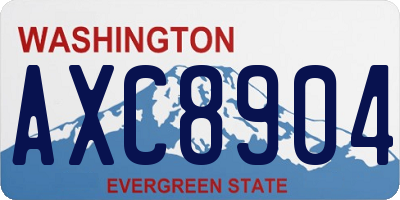 WA license plate AXC8904