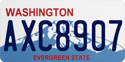 WA license plate AXC8907
