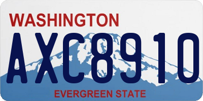 WA license plate AXC8910