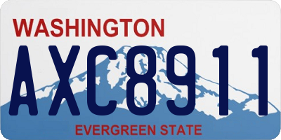 WA license plate AXC8911