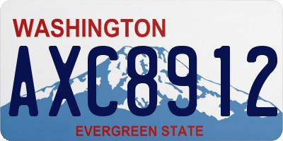 WA license plate AXC8912
