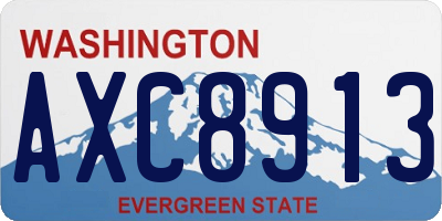WA license plate AXC8913
