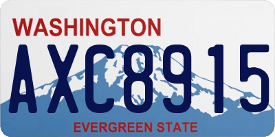 WA license plate AXC8915