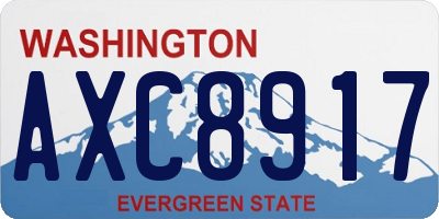 WA license plate AXC8917