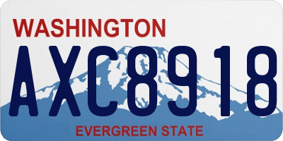 WA license plate AXC8918