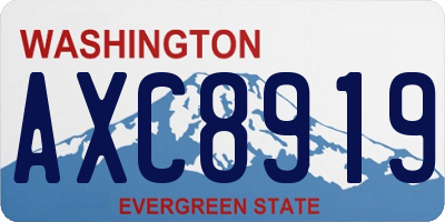 WA license plate AXC8919