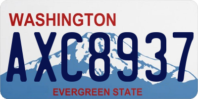 WA license plate AXC8937
