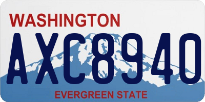 WA license plate AXC8940