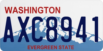 WA license plate AXC8941