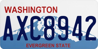 WA license plate AXC8942