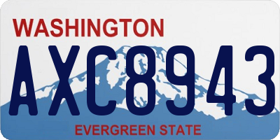 WA license plate AXC8943
