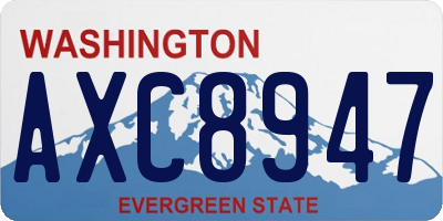 WA license plate AXC8947