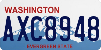 WA license plate AXC8948