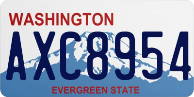 WA license plate AXC8954