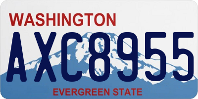 WA license plate AXC8955