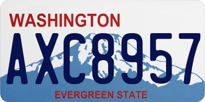 WA license plate AXC8957