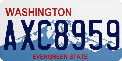 WA license plate AXC8959