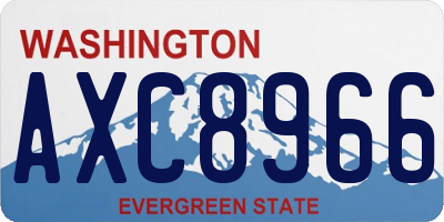 WA license plate AXC8966