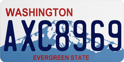 WA license plate AXC8969