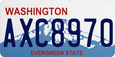 WA license plate AXC8970
