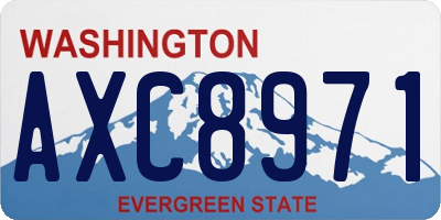 WA license plate AXC8971