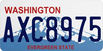 WA license plate AXC8975