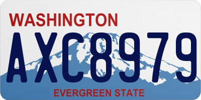 WA license plate AXC8979