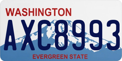 WA license plate AXC8993
