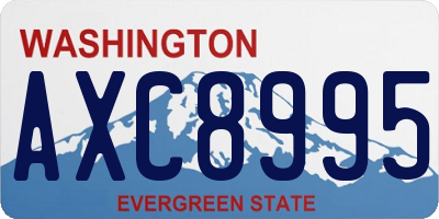 WA license plate AXC8995