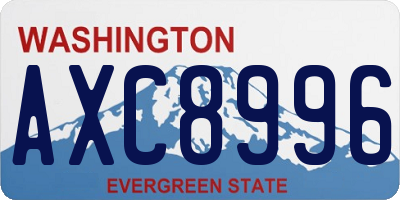 WA license plate AXC8996
