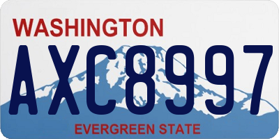 WA license plate AXC8997