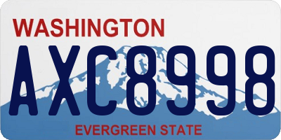 WA license plate AXC8998