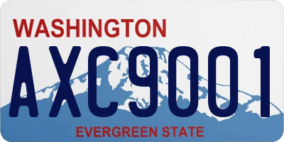 WA license plate AXC9001