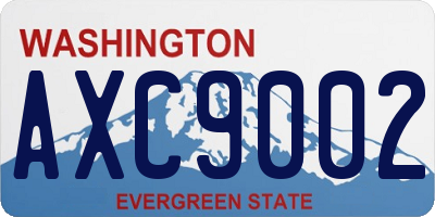 WA license plate AXC9002