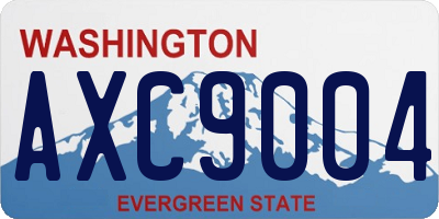 WA license plate AXC9004