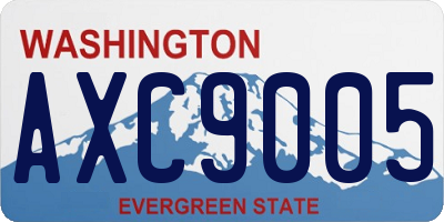 WA license plate AXC9005