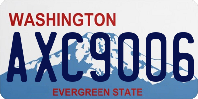 WA license plate AXC9006