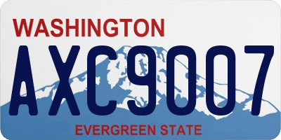 WA license plate AXC9007