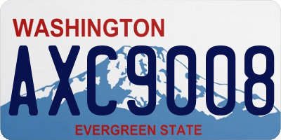 WA license plate AXC9008