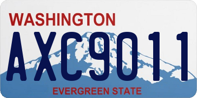 WA license plate AXC9011