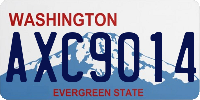 WA license plate AXC9014